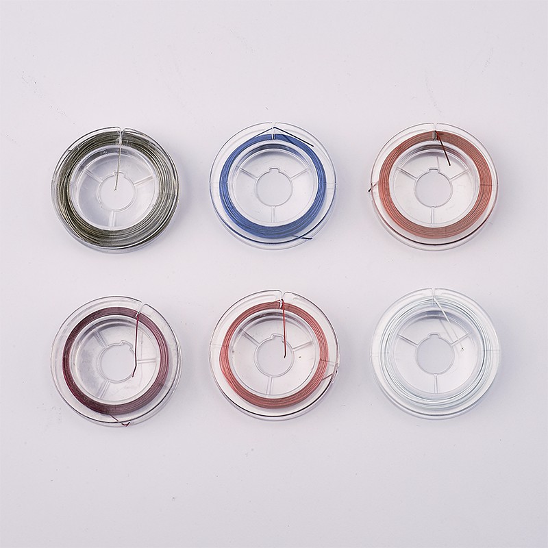 1 Cuộn Dây Nylon Màu Vàng Bạc 0.38~0.6mm Dùng Làm Đồ Trang Sức DIY