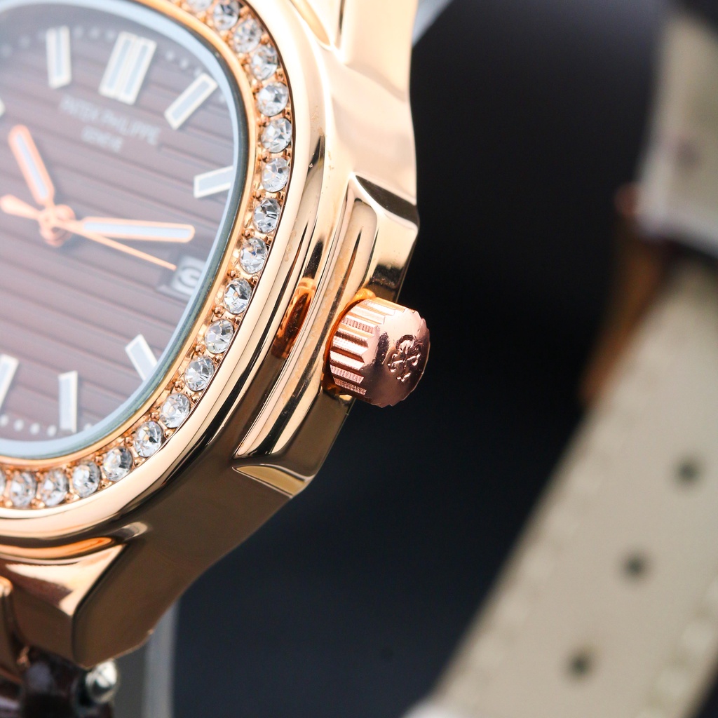 [ Mẫu Hot 2022 ] Đồng Hồ - Đồng Hồ Nam Patek Philippe Mặt Vuông - Viền Đính Đá Sang Trọng - Full Box - Bảo Hành 12 Tháng | BigBuy360 - bigbuy360.vn