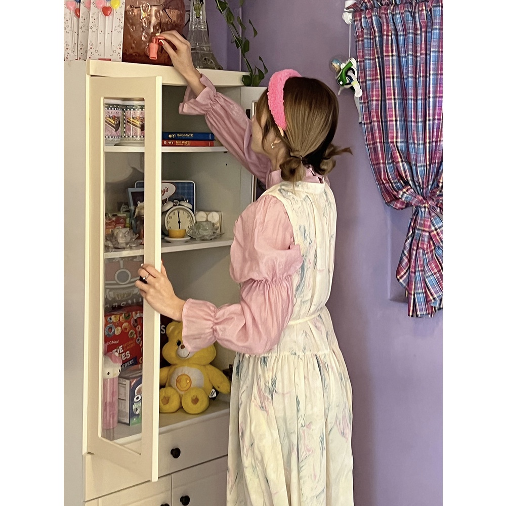 Đầm Hoa Tay Phồng Dài Nhuộm Màu Thời Trang 49889