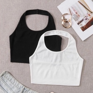 Áo ba lỗ, áo hai dây, áo chòng cổ, sét áo croptop hot SAN31