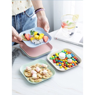 Combo 4 đĩa vuông nhựa lúa mạch an toàn sức khỏe