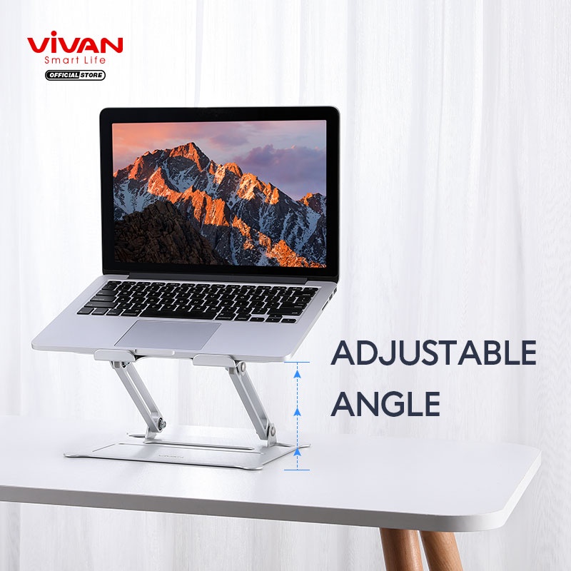 Giá Đỡ Laptop/Máy Tính Bảng VIVAN VLS01 Hợp Kim Nhôm Khe Tản Nhiệt Chỉnh Linh Hoạt