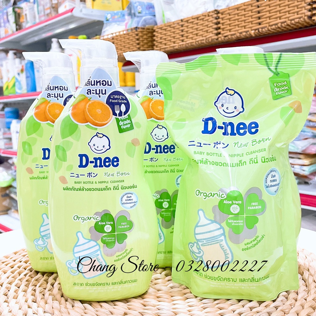 Nước rửa bình sữa Dnee oganic thái lan 620ml