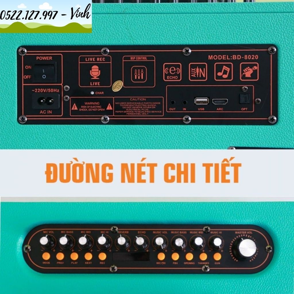 Loa mini xách tay Best Sound M6S - Tích hợp vang số chỉnh cơ có Reverb - Hệ thống 4 loa - Gia Khang Shop