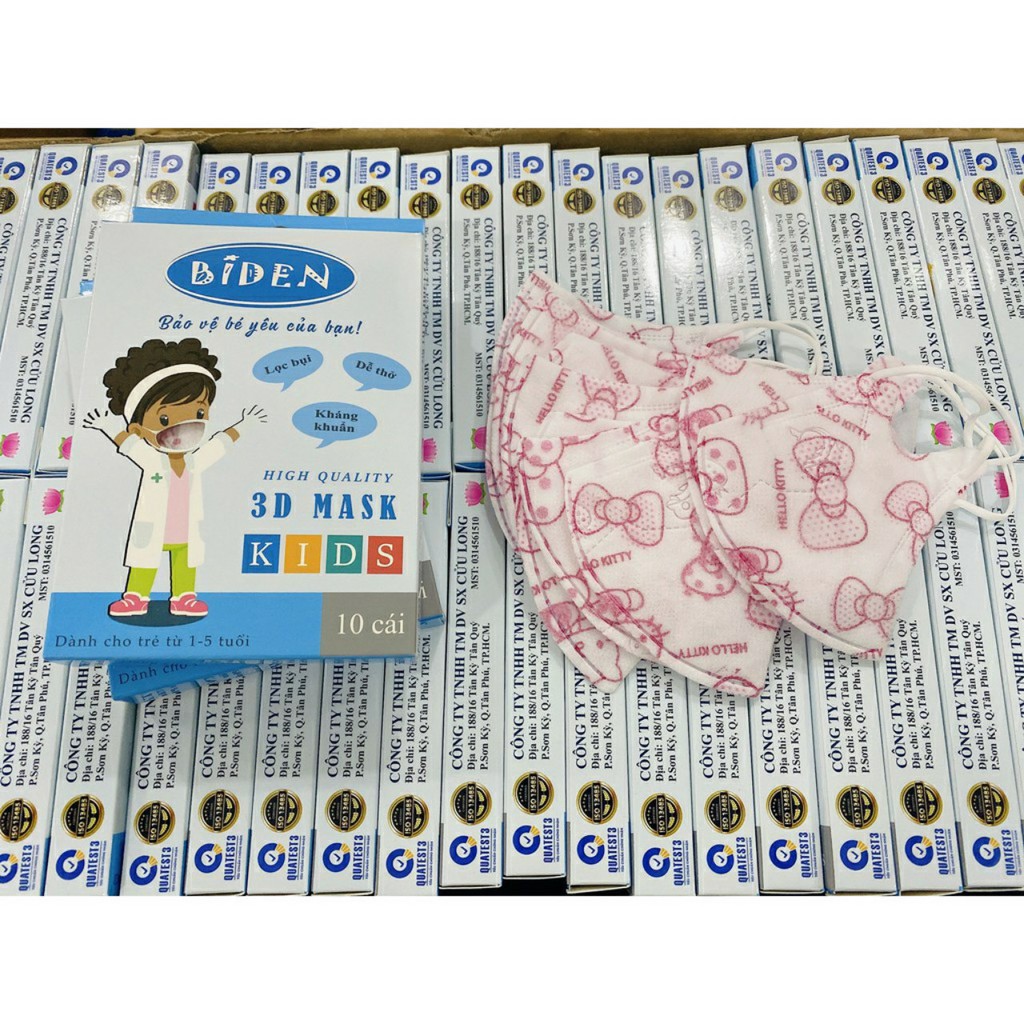 Khẩu trang kháng khuẩn 3D mask cho bé từ 1-6 tuổi