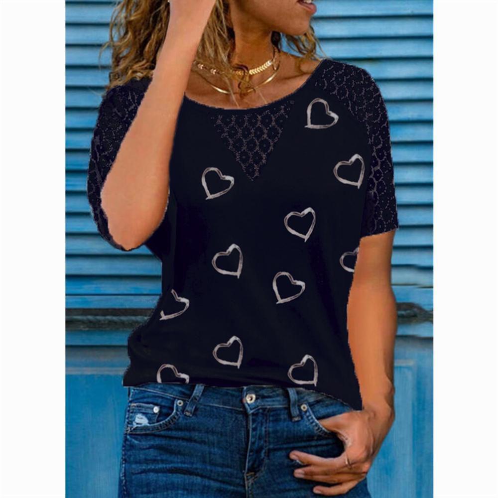 Áo Kiểu Nữ Tay Ngắn Chất Liệu Polyester