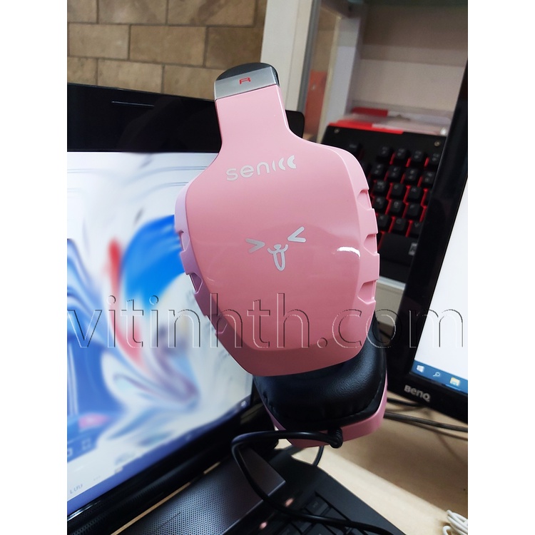 TAI NGHE STYLE CỰC CHẤT CHO GAME THỦ NỮ SOMIC  PINK -VITINHTH