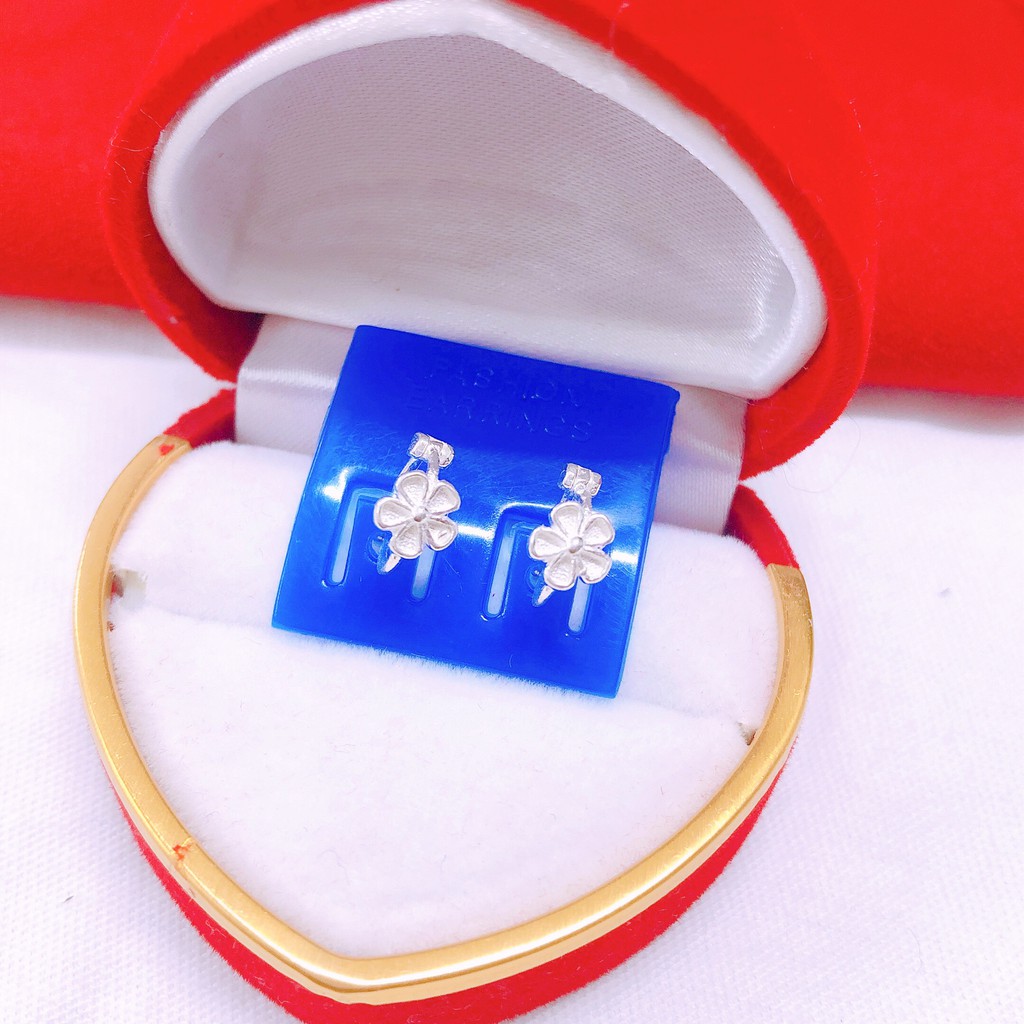 BÔNG TAI BIBI SILVER - NỤ HOA BẠC TA - KHUYÊN TAI NHÍ