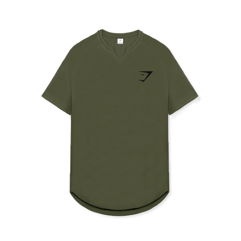 Áo Thun Thể Thao Tay Ngắn Cổ Chữ V Thiết Kế Đơn Giản Thời Trang Cho Nam