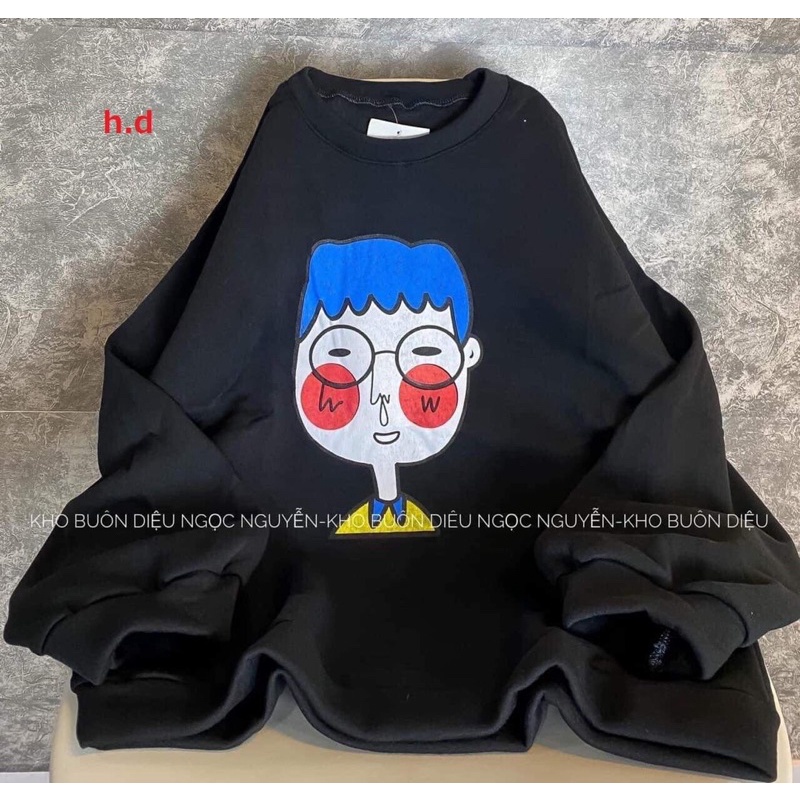 Áo phông Bò sữa, Cô gái má đỏ☘️áo sweater thun dài tay nam nữ unisex basic🦋chất nỉ da cá cottonThời trang thu đông