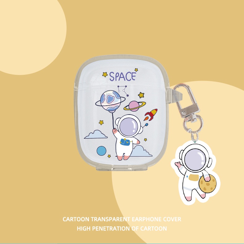 Vỏ Bảo Vệ Hộp Sạc Tai Nghe Baseus Encok W04/W04 Pro Bằng TPU Mềm Trong Suốt Chống Sốc In Họa Tiết Hoạt Hình Đơn Giản
