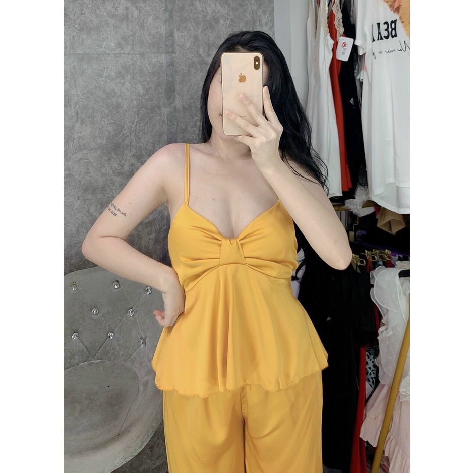 🌸 Đồ mặc nhà sexy 🌸 Quần dài áo nhún nơ giá rẻ | BigBuy360 - bigbuy360.vn
