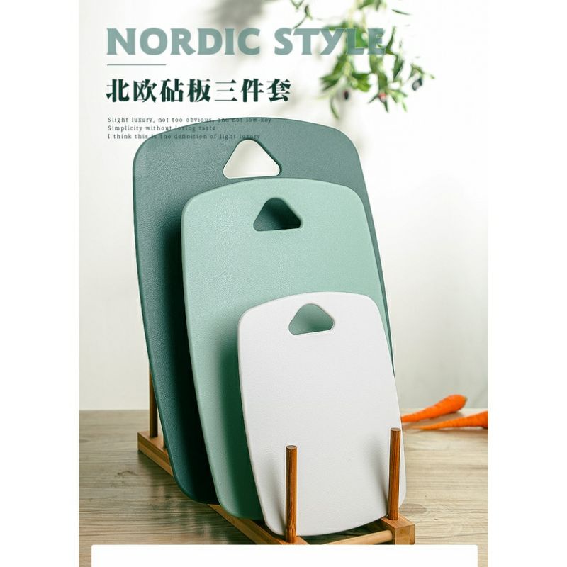 Set 3 thớt nhựa kháng khuẩn - màu ngẫu nhiên