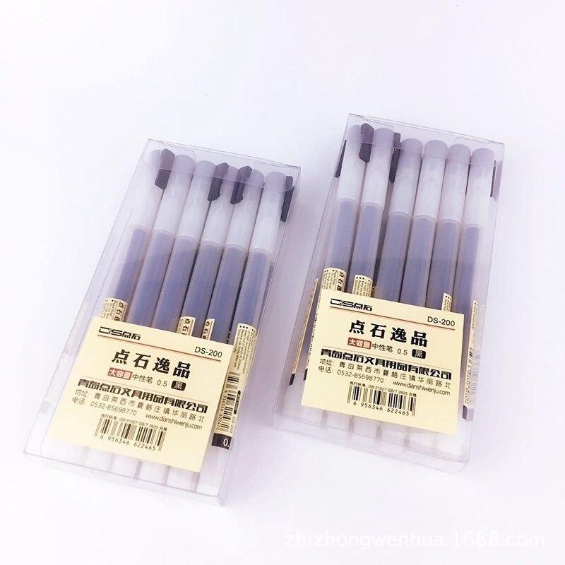 Bút mực gel ngòi 0.5mm màu đen/ đỏ/ xanh dương phong cách muji dành cho học sinh