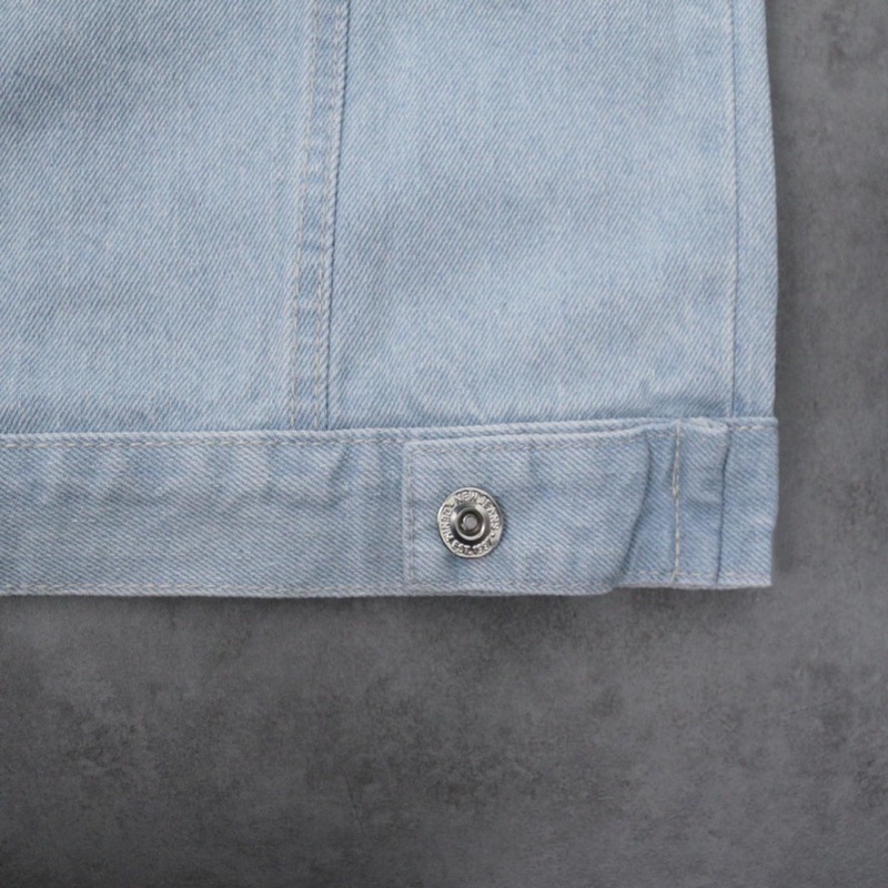 Áo khoác jean xanh bạc basic màu đẹp KPis Clothes form rộng oversize nam nữ sale 50%