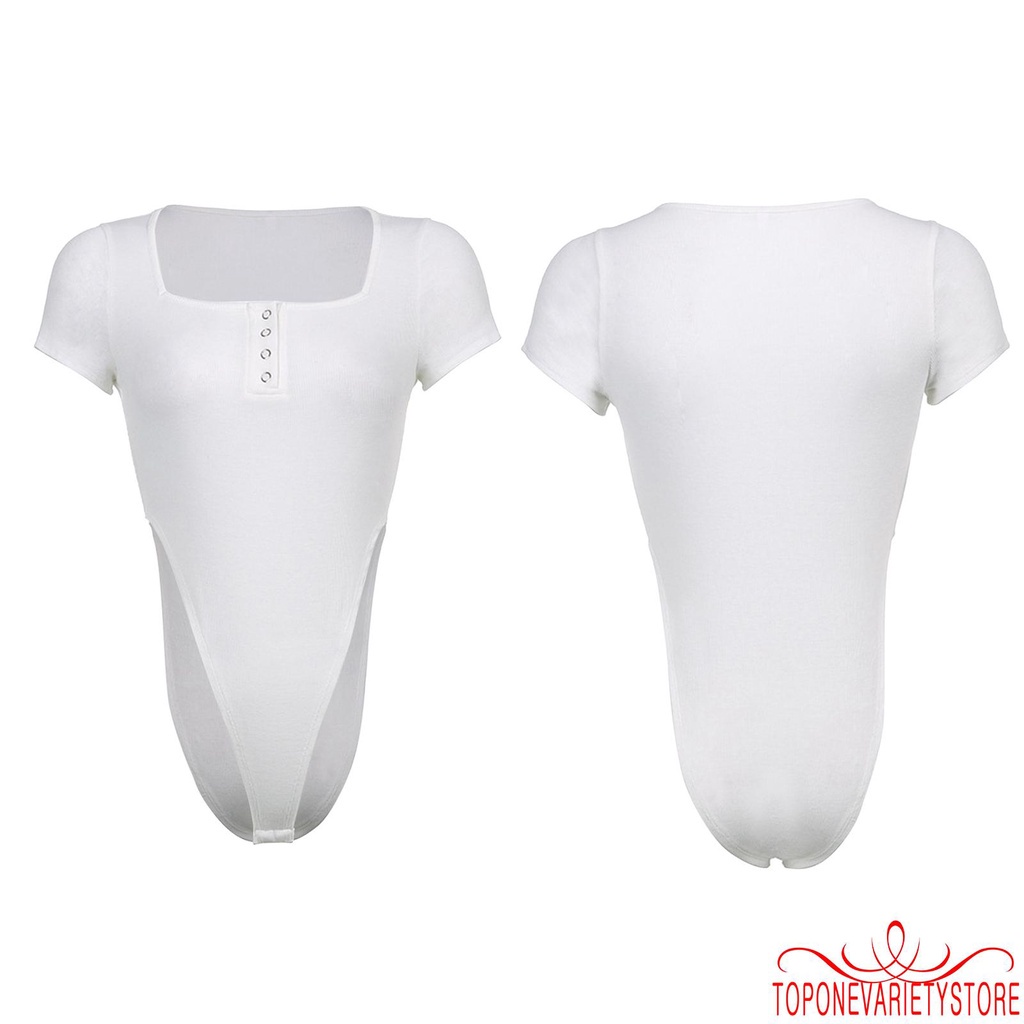 Bộ Áo Liền Quần Tay Ngắn Cổ Vuông Thời Trang Cho Nữ | BigBuy360 - bigbuy360.vn