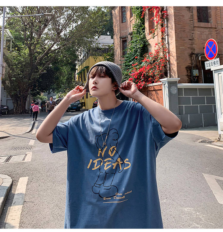 Áo Thun Nam Ngắn Tay Với 4 Màu Size M-8XL Họa Tiết Hoạt Hình