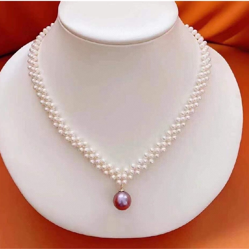 Dây chuyền hạt nhỏ đan 6ly