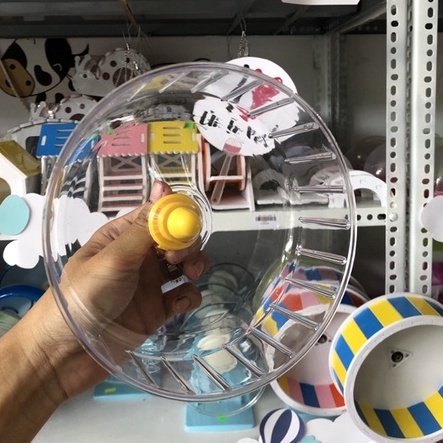 Wheel chạy hamster 17,5cm và 14cm trong suốt rẻ, đẹp, êm