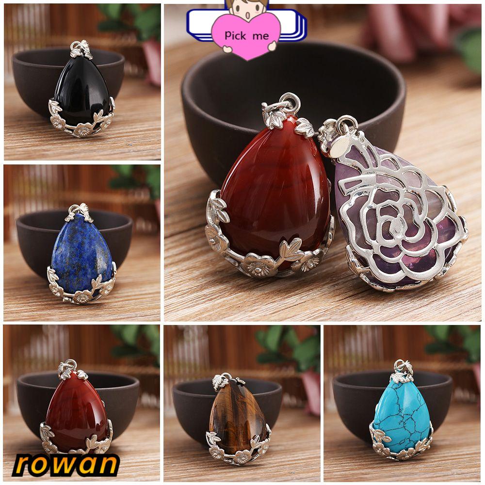Dây Chuyền Mặt Đá Tự Nhiên Hình Giọt Nước Thời Trang