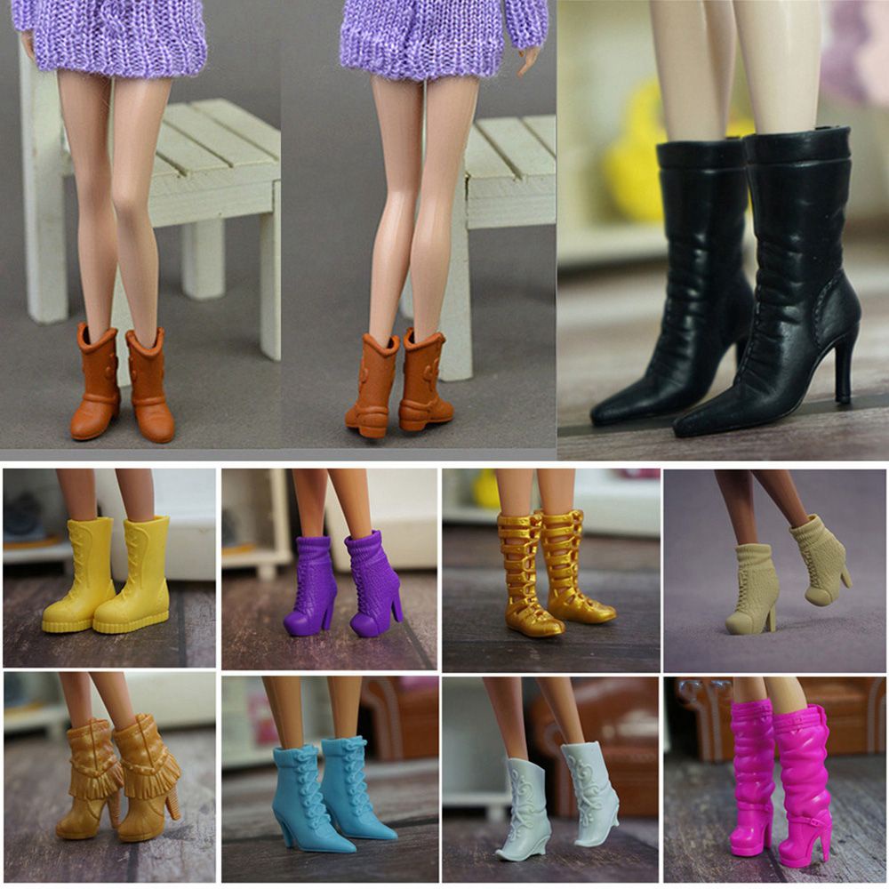 Giày boot cao gót 2.2cm nhiều màu sắc thời trang cho búp bê