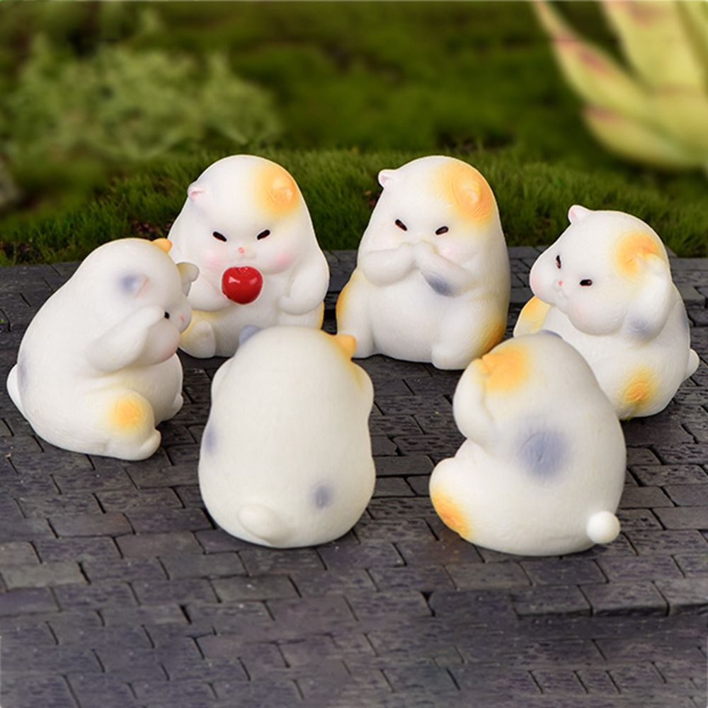 Mô hình chú mèo mini dễ thương dùng trang trí tiểu cảnh DIY