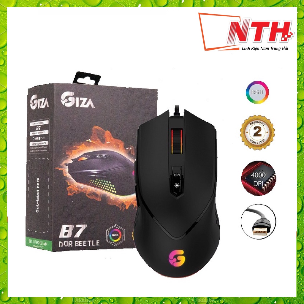 Chuột Giza B7 Gaming (4000DPI) - NTH