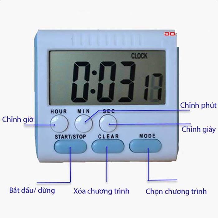 Đồng hồ bấm giờ đếm ngược thời gian điện tử mini V3 cao cấp 2020.GREAT