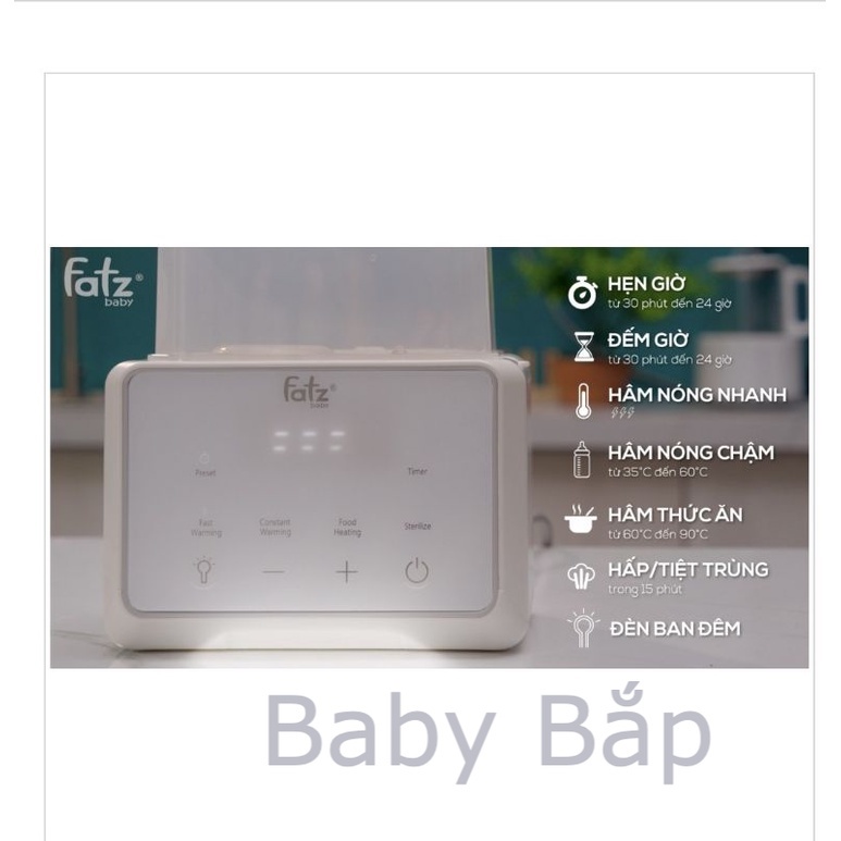 Máy hâm sữa tiệt trùng điện tử Duo 3 PLUS + Fatz baby FB3094TK