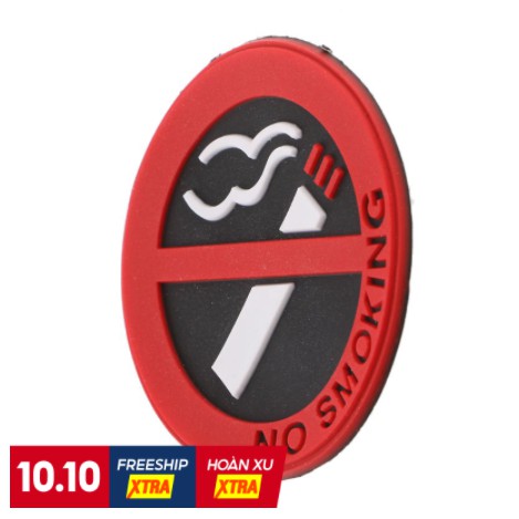 Decal Sticker 3d no smoking Dán Cảnh Báo Cấm Hút Thuốc Cho Xe Hơi ô tô