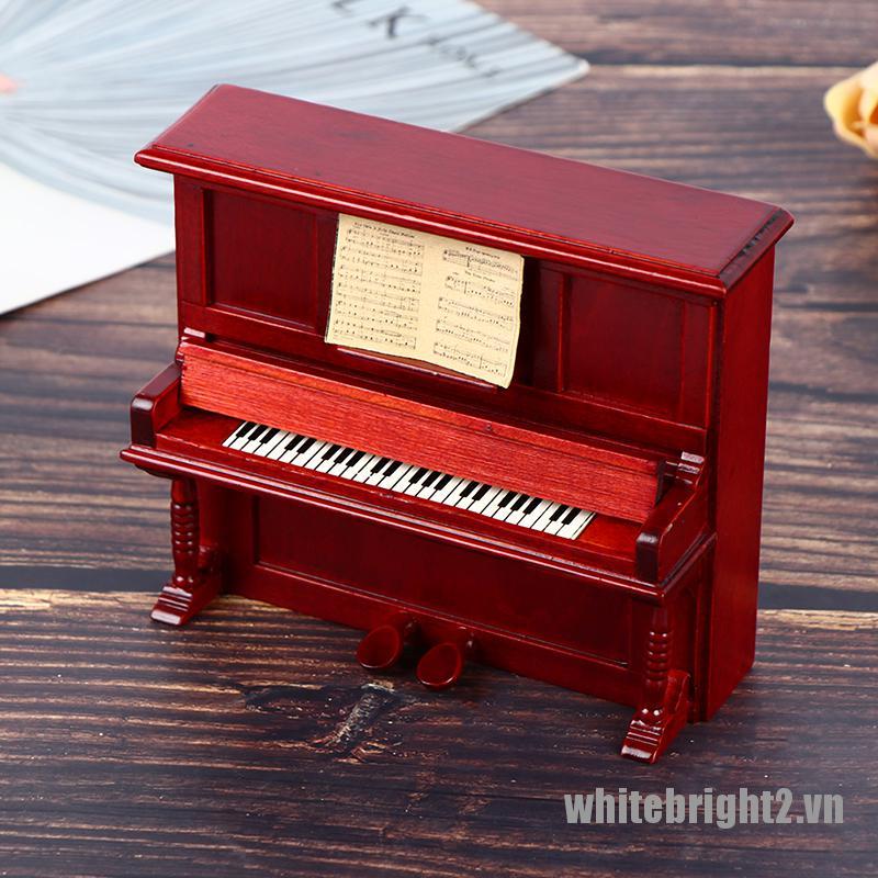 Đàn Piano Mini Tỉ Lệ 1 / 12 Trang Trí Cho Nhà Búp Bê