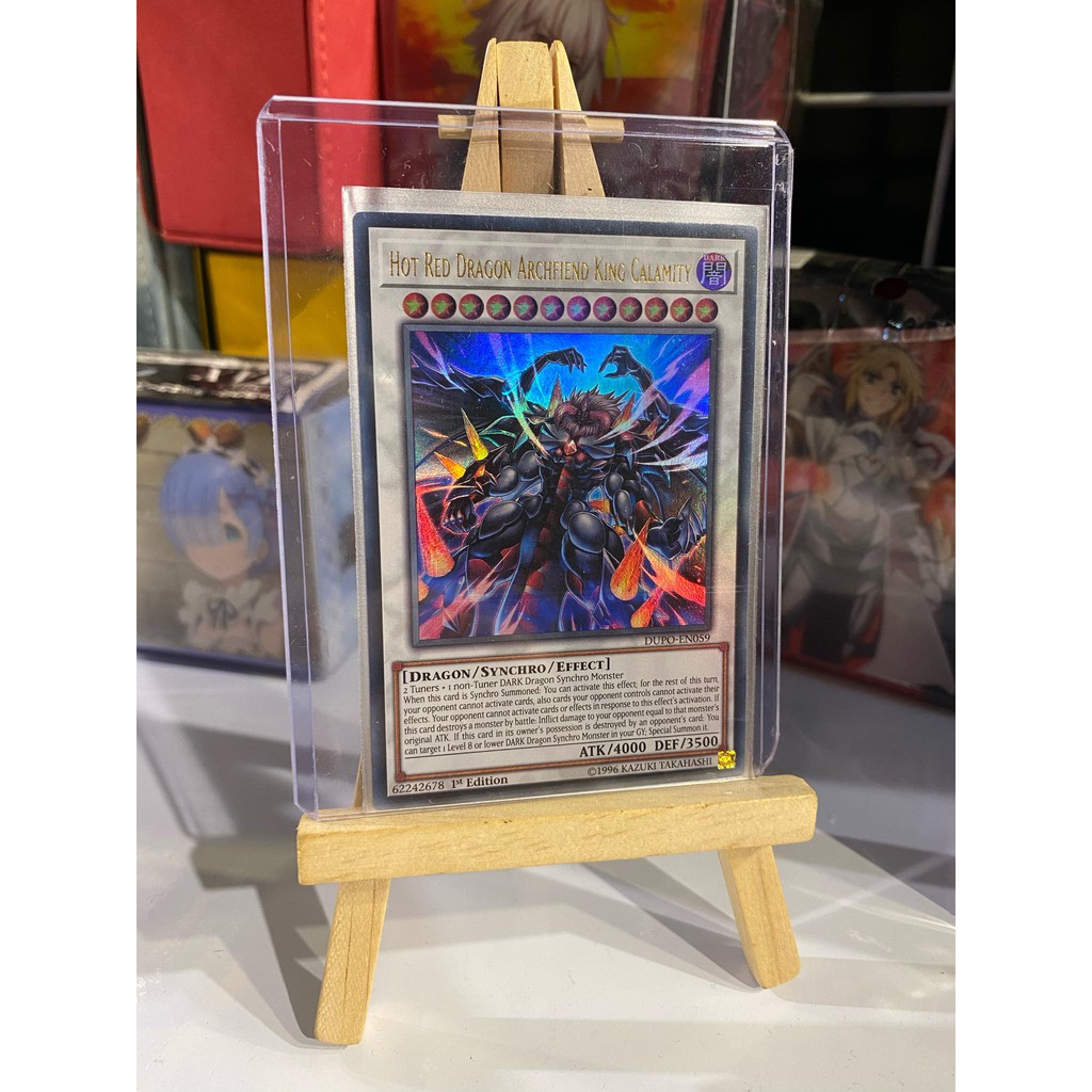 Lá bài thẻ bài Yugioh Hot Red Dragon Archfiend King Calamity – Ultra Rare - Tặng bọc bài nhựa bảo quản