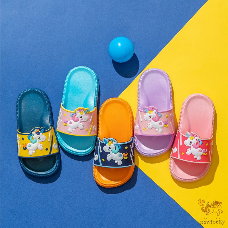 Dép Đi Biển Chống Trượt In Họa Tiết Hoạt Hình Đáng Yêu Phong Cách Hàn Quốc Cho Bé