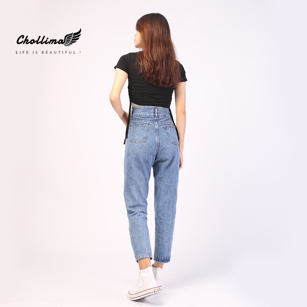 Quần baggy jeans nữ Chollima form rộng 2 bách nhọn QD015 ulzzang phong cách hàn quốc | BigBuy360 - bigbuy360.vn