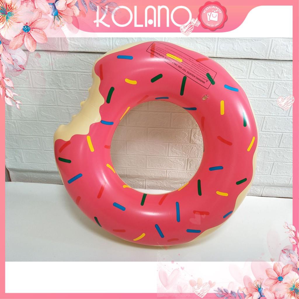 Phao bơi trẻ em KOLANO size 60 cm cho bé tập bơi an toàn hình bánh vòng Donut dễ thương SS-001301