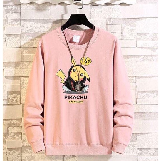 Áo Thun Nam Nữ Dài Tay unisex-Áo Pikachu 5 Màu Phog Cách Hàn Quốc | BigBuy360 - bigbuy360.vn