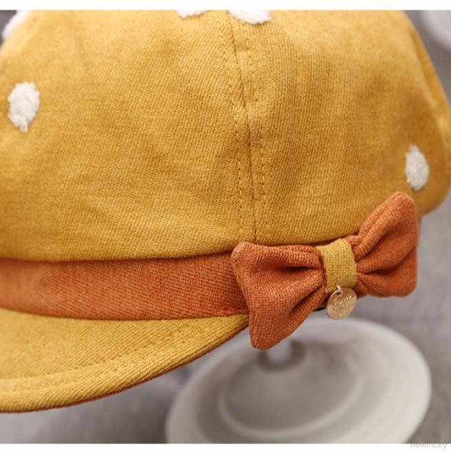 Nón beret đính nơ phong cách Hàn Quốc cổ điển xinh xắn dành cho bé gái