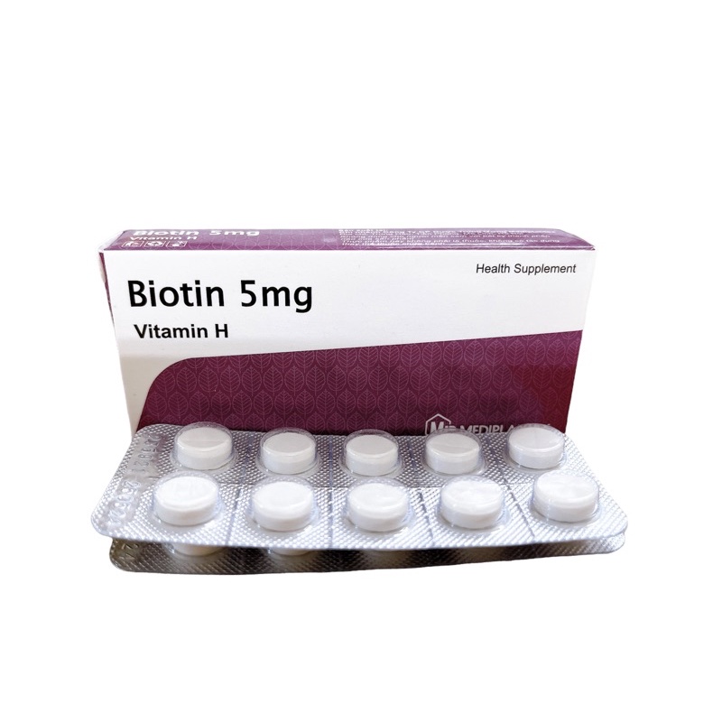 ✅ Biotin 5mg- Vitamin H tốt cho da, tóc và móng, làm đẹp da, giảm gãy rụng tóc