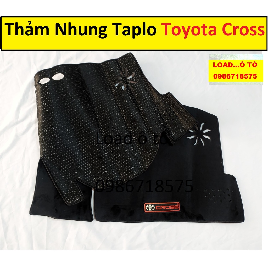 Thảm Chống Nắng Taplo Xe Toyota Cross 2022-2020 Mẫu Nhung Lông Cừu Cao Cấp Nhất thị Trường