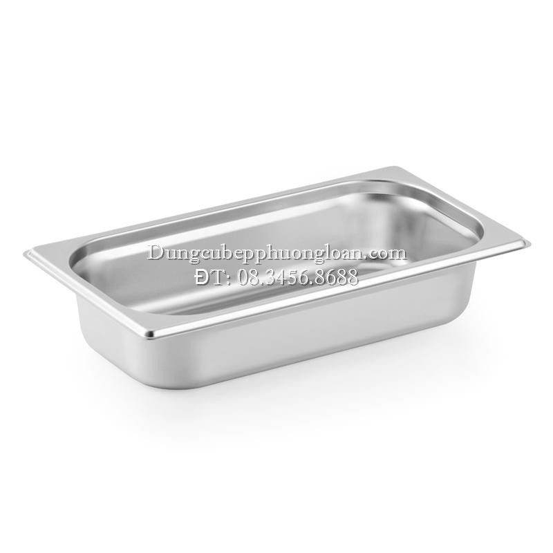 Khay đựng topping inox 1/3 có nắp