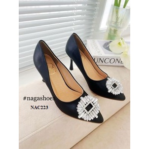 CAO GÓT NAGASHOES MŨI NHỌN ĐÍNH ĐÁ NHÂN TẠO 8P NAC223