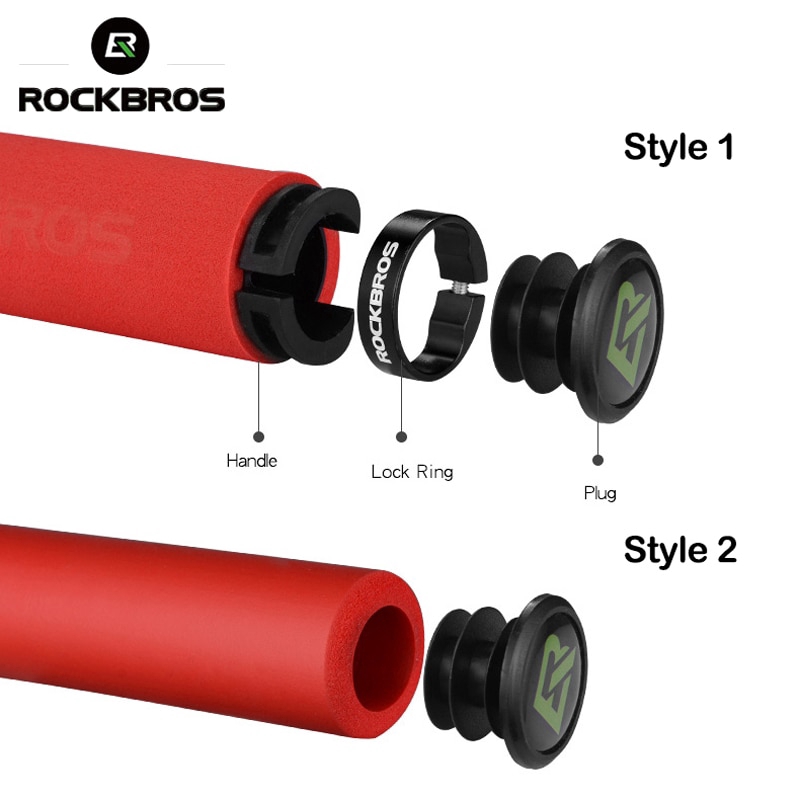 Cặp Bọc Tay Lái Xe Đạp Chống Trượt Rockbros Nhiều Màu