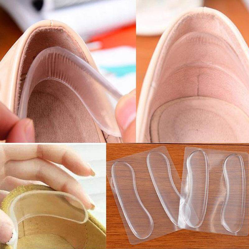 Set 2 Miếng Dán Gót Giày Cao Gót Mềm Trong Suốt Chống Mòn