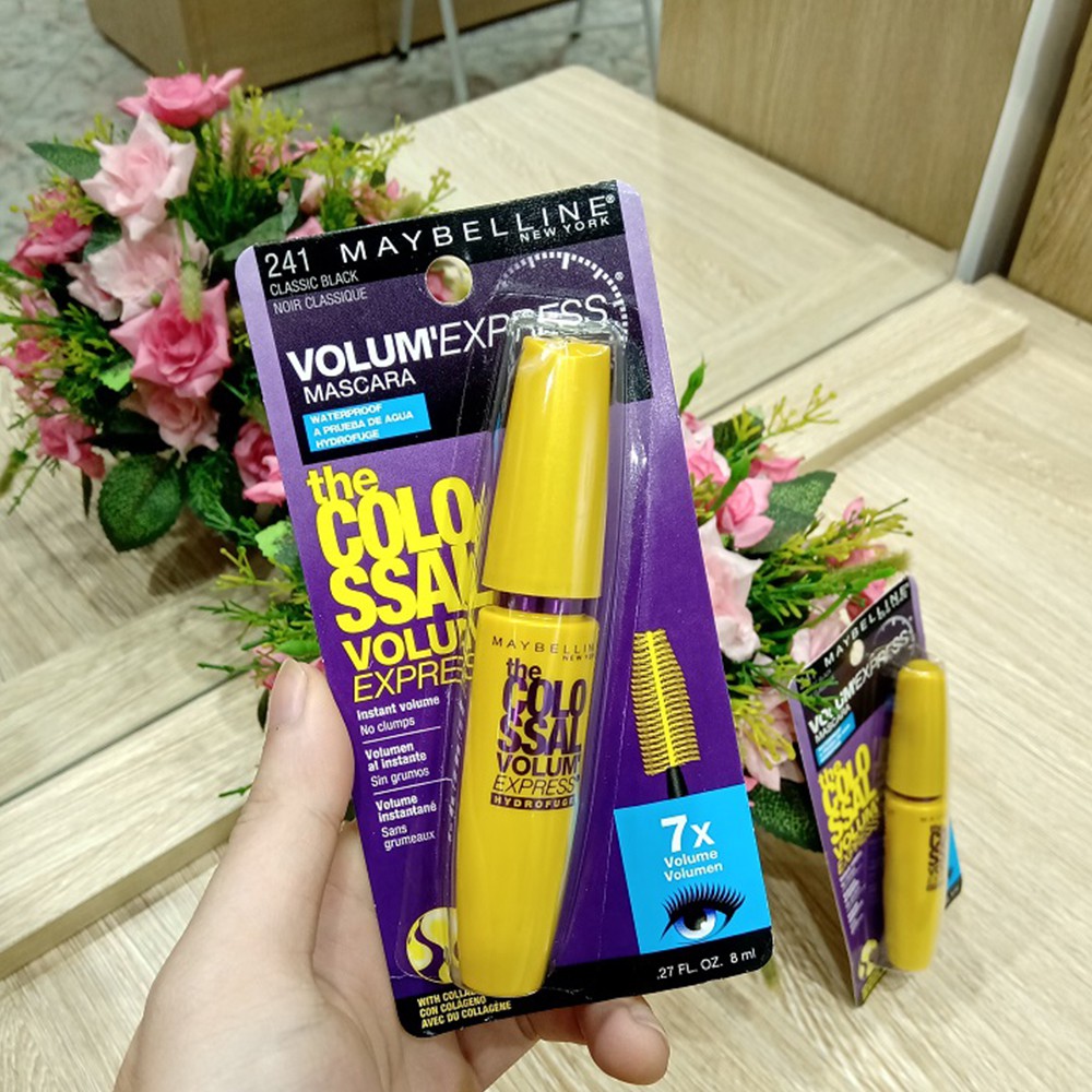 Chuốt mi Mascara Maybelline Colossal Volum Express Hydrofuge 8ml