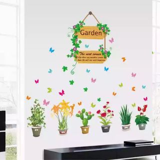 Decal dán tường khu vườn xanh