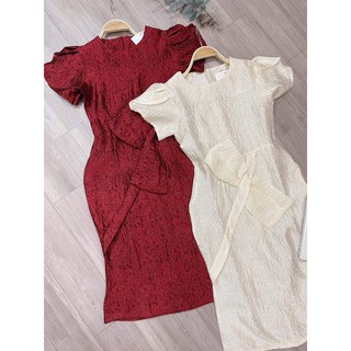 bá sỉ váy gấm nơ eo siêu xinh!