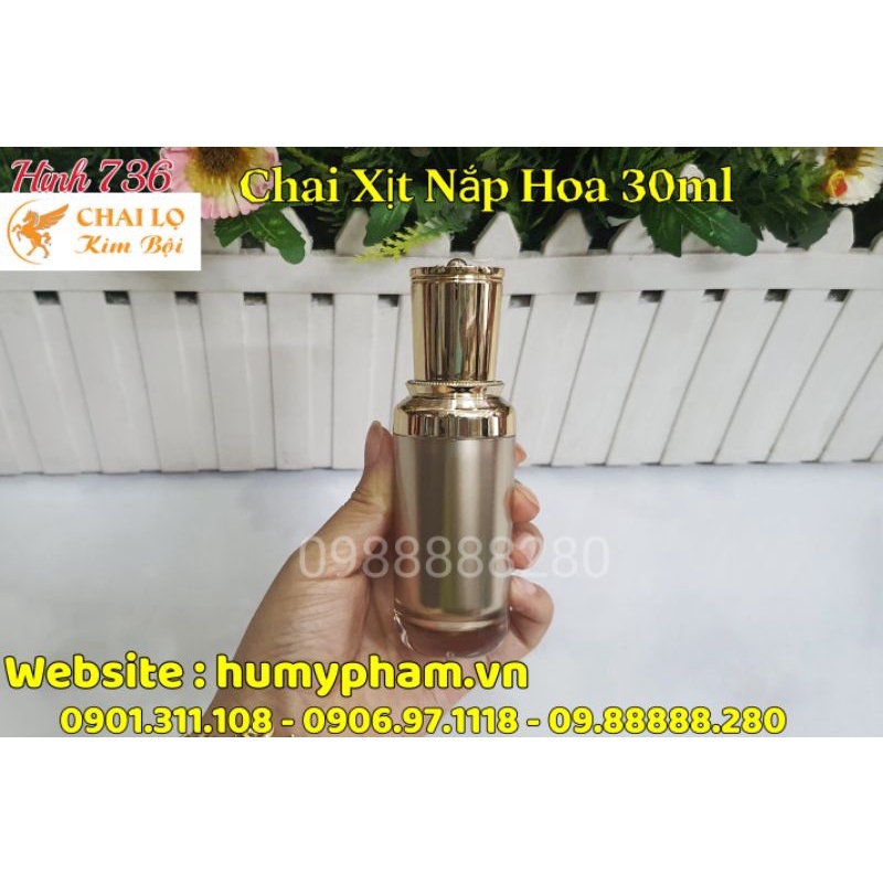 Chai lọ chiết kem mỹ phẩm -  Chai và hủ Nắp Hoa