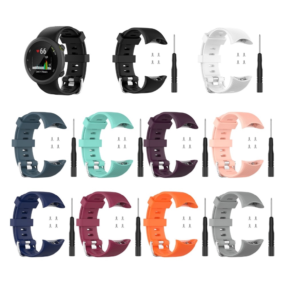 Dây Đeo Thay Thế Bằng Cao Su Silicone Mềm Cho Garmin Forerunner 45
