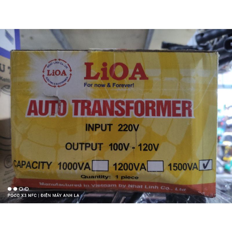 đổi nguồn 220v sang 110v  Lioa [1200v]
