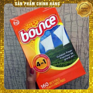 GIẤY THƠM BOUNCE 160 TỜ Mẫu Mới- Giúp thơm quần áo [CHÍNH HÃNG]